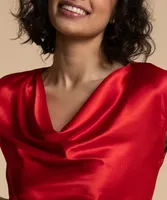 Tash  + Sophie Satin Cowl Neck Cami Blouse