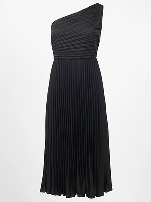 One Shoulder Pleated Dress