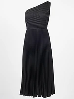 One Shoulder Pleated Dress