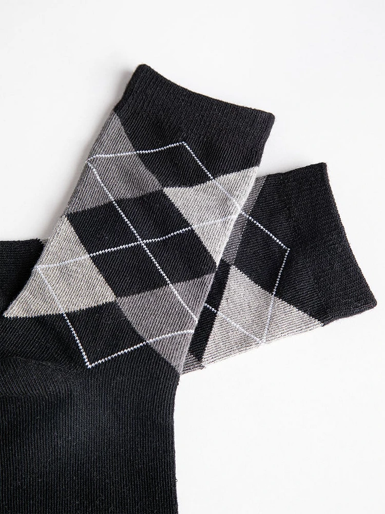 Argyle Crew Socks