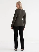 Fine Knit Hacci Wrap Top