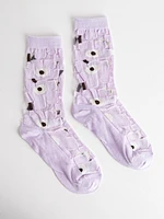 Sheer Floral Socks