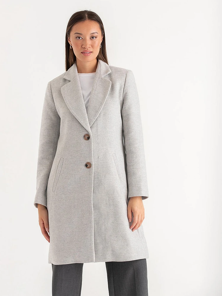 Kennedy Herringbone Wool Coat