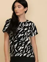 Lydia Short Sleeve Button-Back Blouse