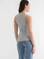 Ribbed Scoop Neck Tank