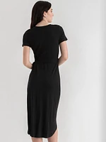 Crew Neck Side Tie Dress