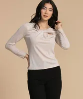 Long Sleeve Cutout Top