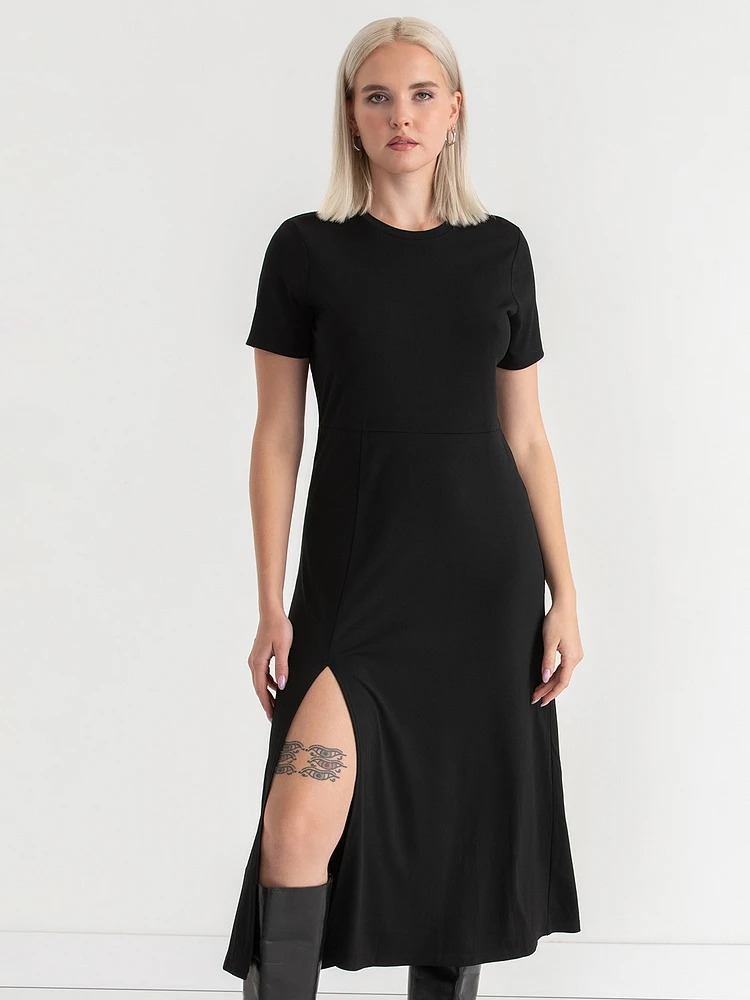 Short Sleeve Midi Dress