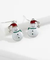 Delicate Snowman Earring