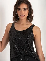 Sleeveless Sequin Top