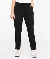 Piping Detailed Crepe Jogger Pant