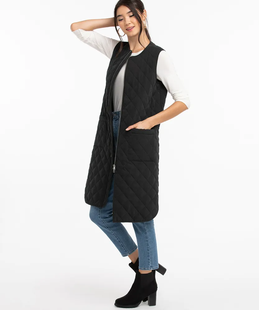 Quilted Zip Front Vest