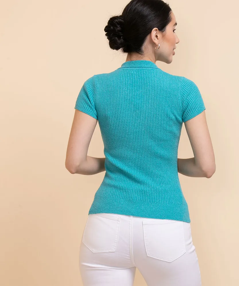 Lace-Up Henley Sweater