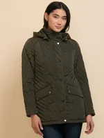 Quilted Jacket with Detachable Hood