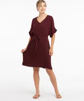 Drawstring V-Neck Dress