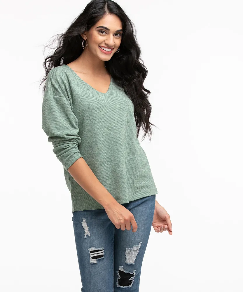 Ribbed Long Sleeve Sweater