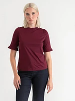 Short Sleeve Frill Top