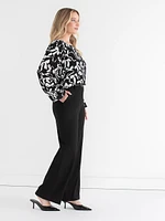 Long Sleeve Scoop Neck Blouse