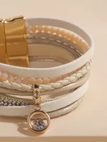 Beige Snap Bracelet