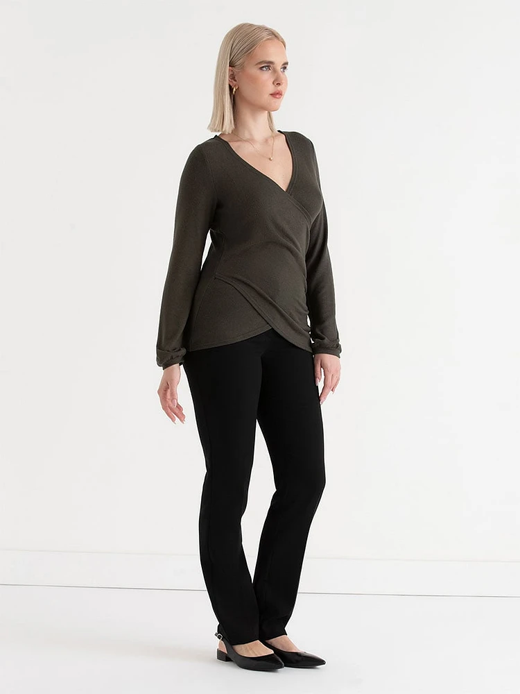 Fine Knit Hacci Wrap Top