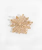 Gold Snowflake Brooch