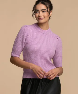 Femme By Design Short Puff Sleeve Sweater