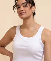 Casual Rib Knit Tank Top
