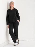 Soft Cotton Straight Leg Pant