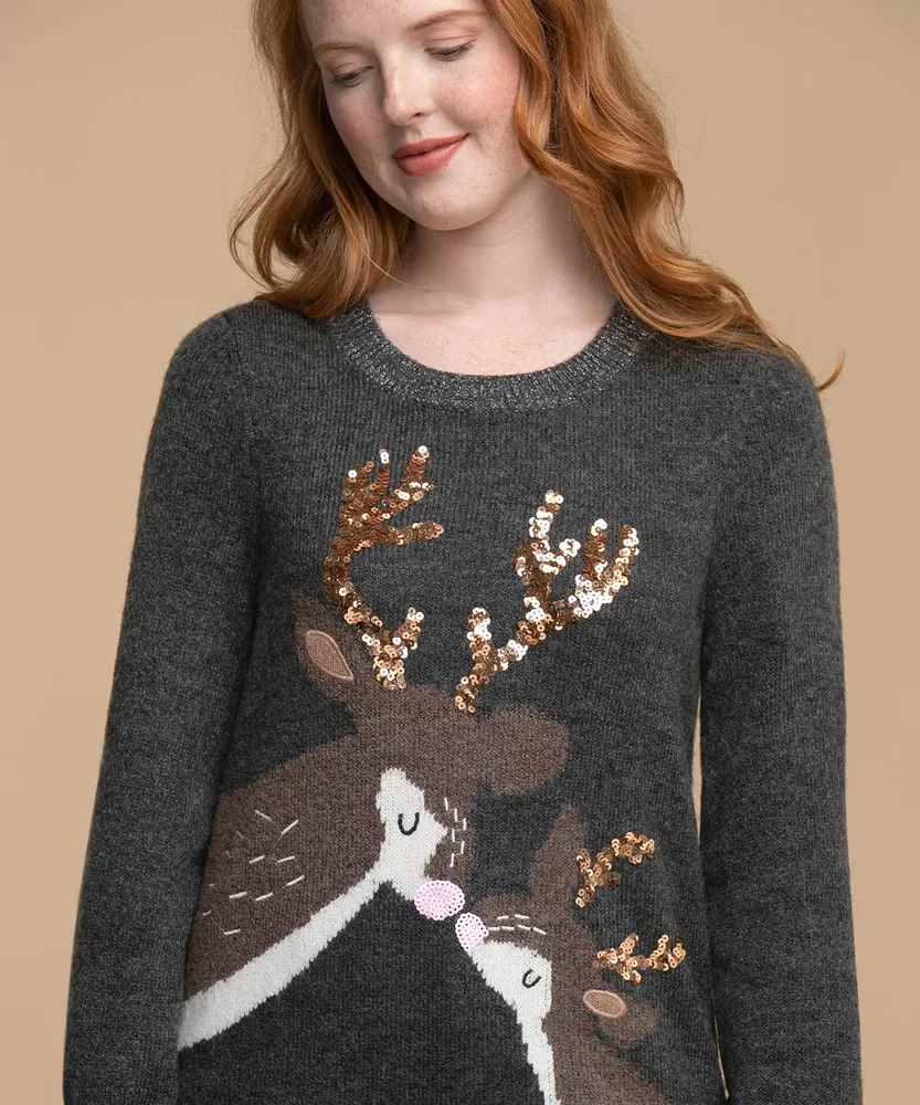 Eco-Friendly Reindeer Pullover Sweater