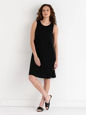 Sleeveless A-Line Dress with Pockets