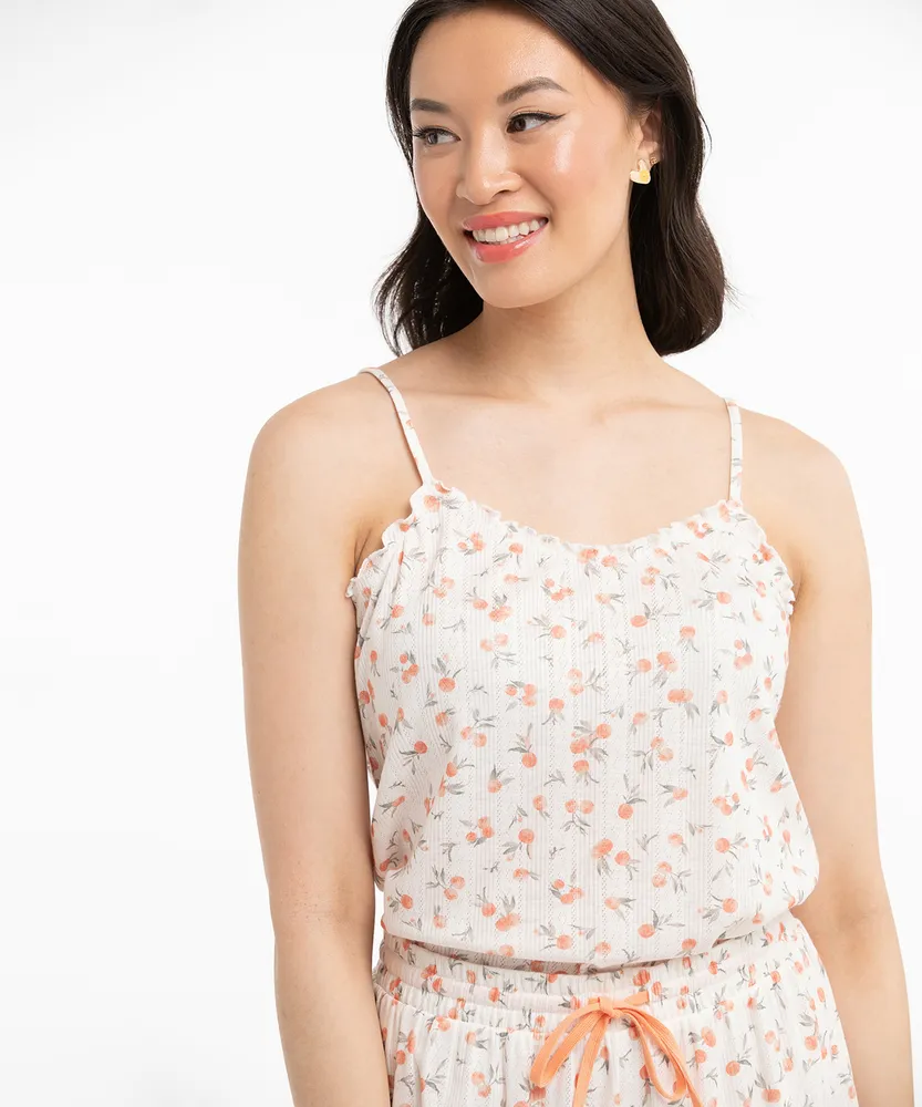 Peach Strappy Tank Top