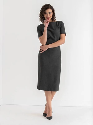 Luna Boatneck Dress Luxe Ponte