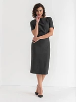 Luna Boatneck Dress Luxe Ponte