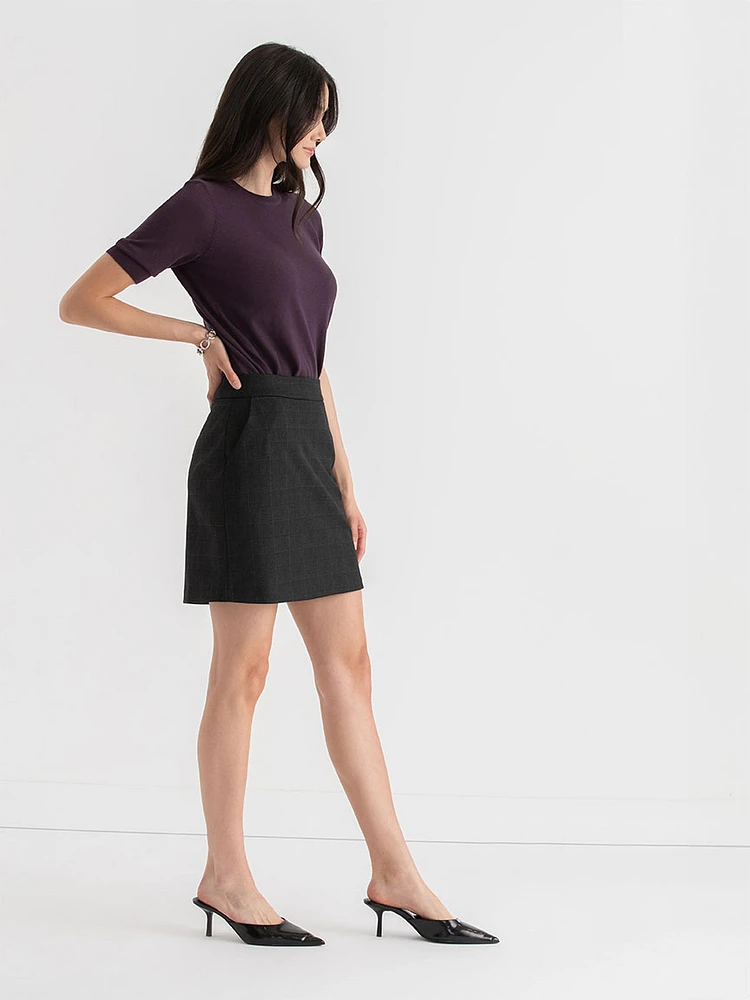 Luxe Ponte Mini Skirt