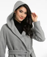 Hooded Wrap Coat