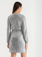 Long Sleeve Sequin Dress