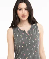 Cocktail Henley Tank Top