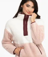 Misty Rose Fleece Half-Zip Pullover