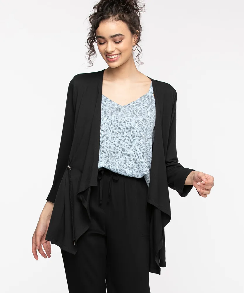 Roll Sleeve Drape Jacket