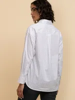 Long Sleeved Striped Boyfriend Shirt