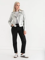 Silver Moto Jacket