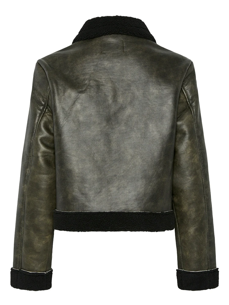 Pippi Short Faux Leather Jacket