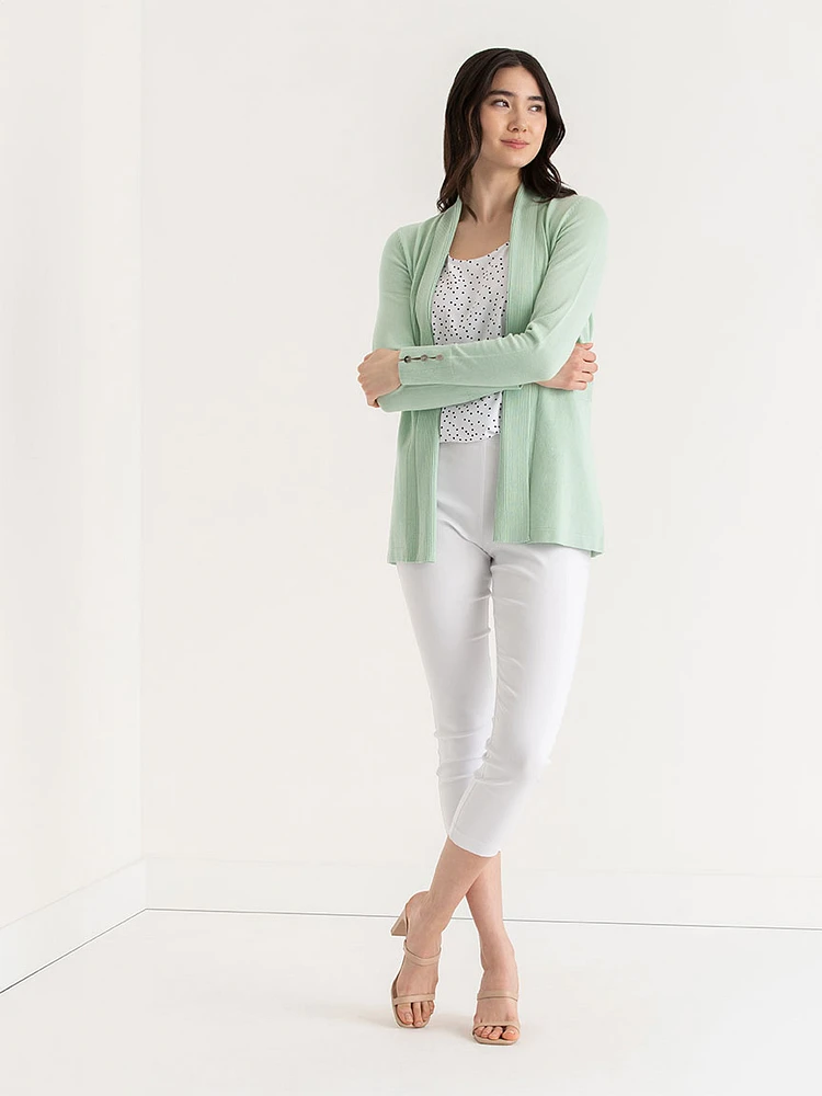 Side Tab Button Cardigan