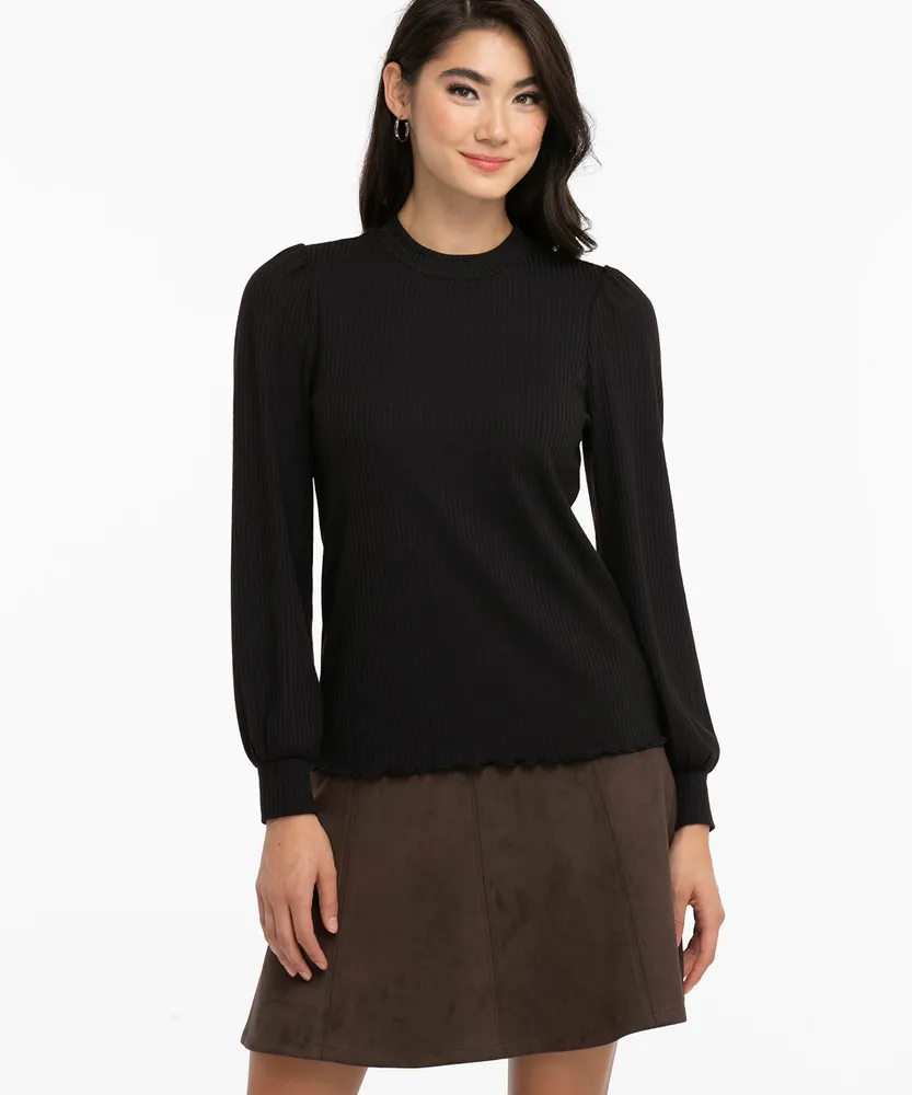 Long Sleeve Mock Neck Top