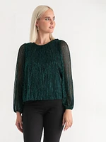 Tinsel Crewneck Blouse