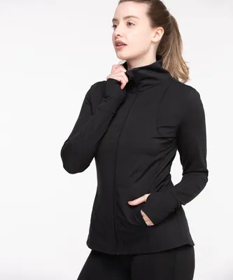 Zipper Front Activewear Jacket