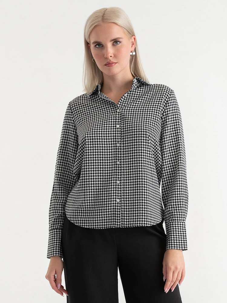 Nicole Textured Button-Down Shirt