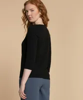 3/4 Sleeve Bateau Neck Tee