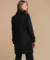 Double Breasted Wool Blend Coat