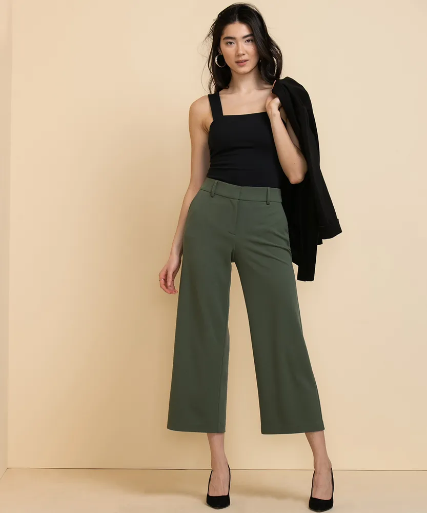 Weslee Wide-Crop Pant Iconic Crepe